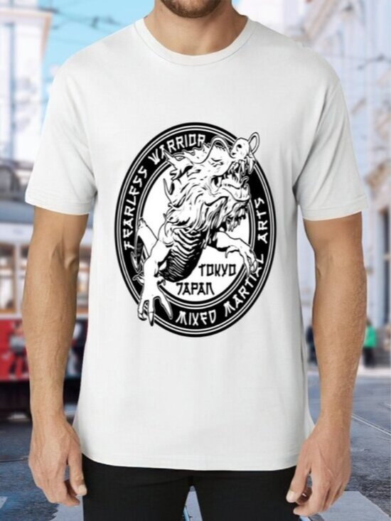 Other - Graphic White Tee with Black Tokyo Mixed Arts Emblem